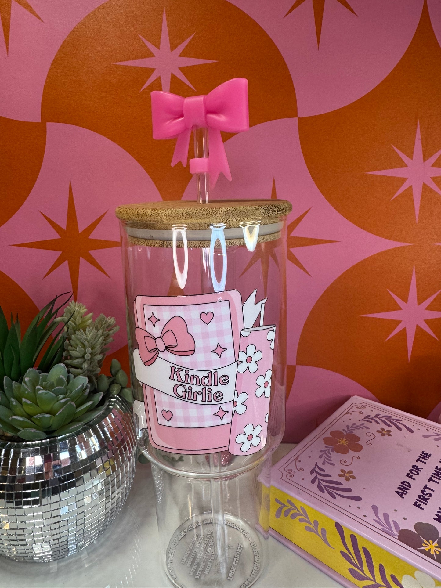 Kindle Girlie 40 O.Z Glass Tumbler