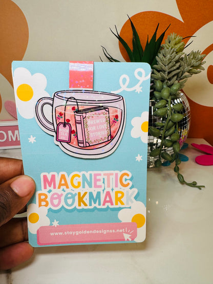 Bookish Tea Cup magnetic bookmark
