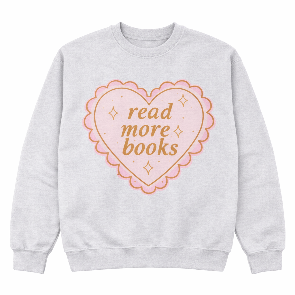 Heart Read More Books Crewnecks
