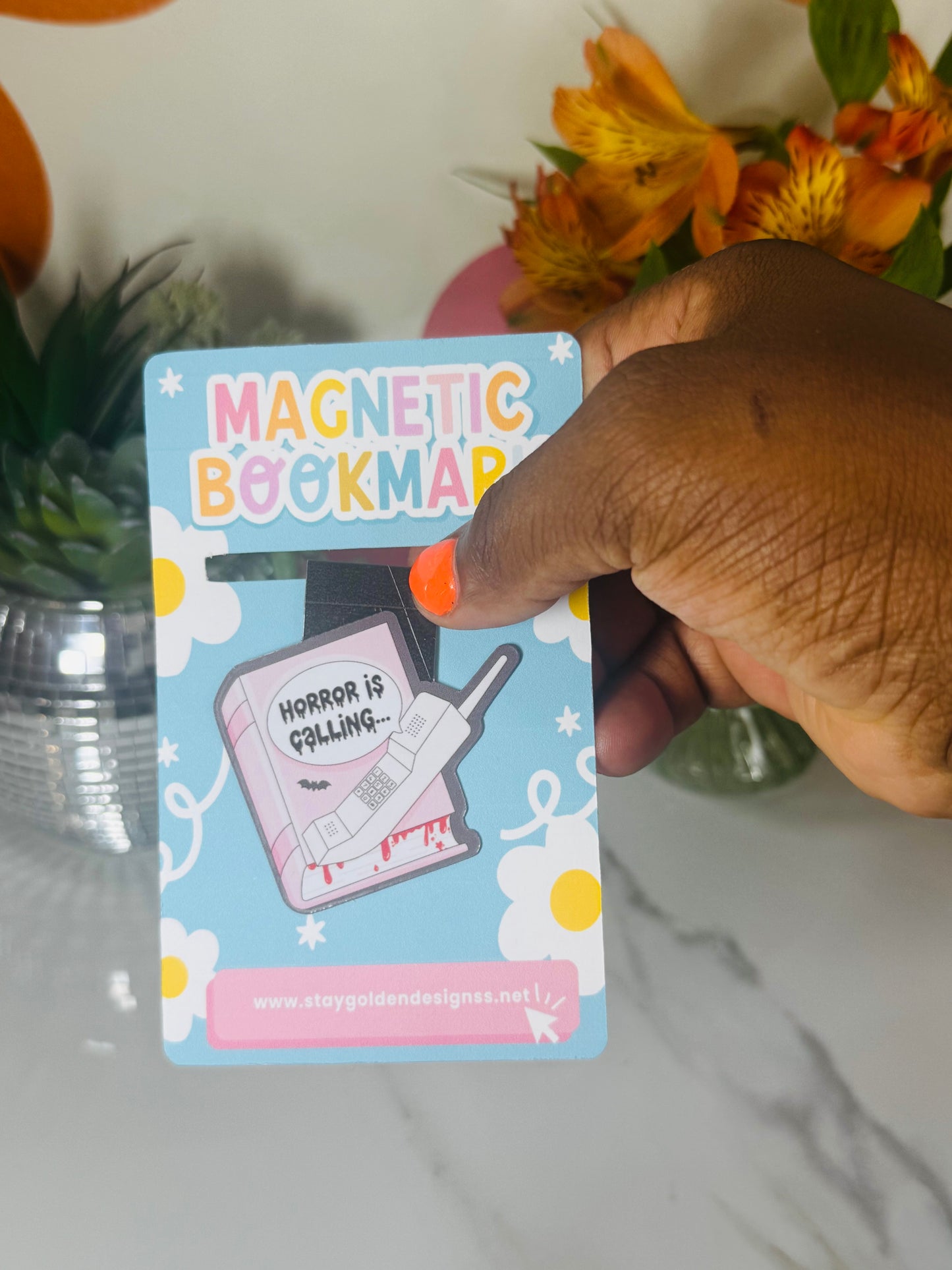 Horror is calling magnetic bookmark