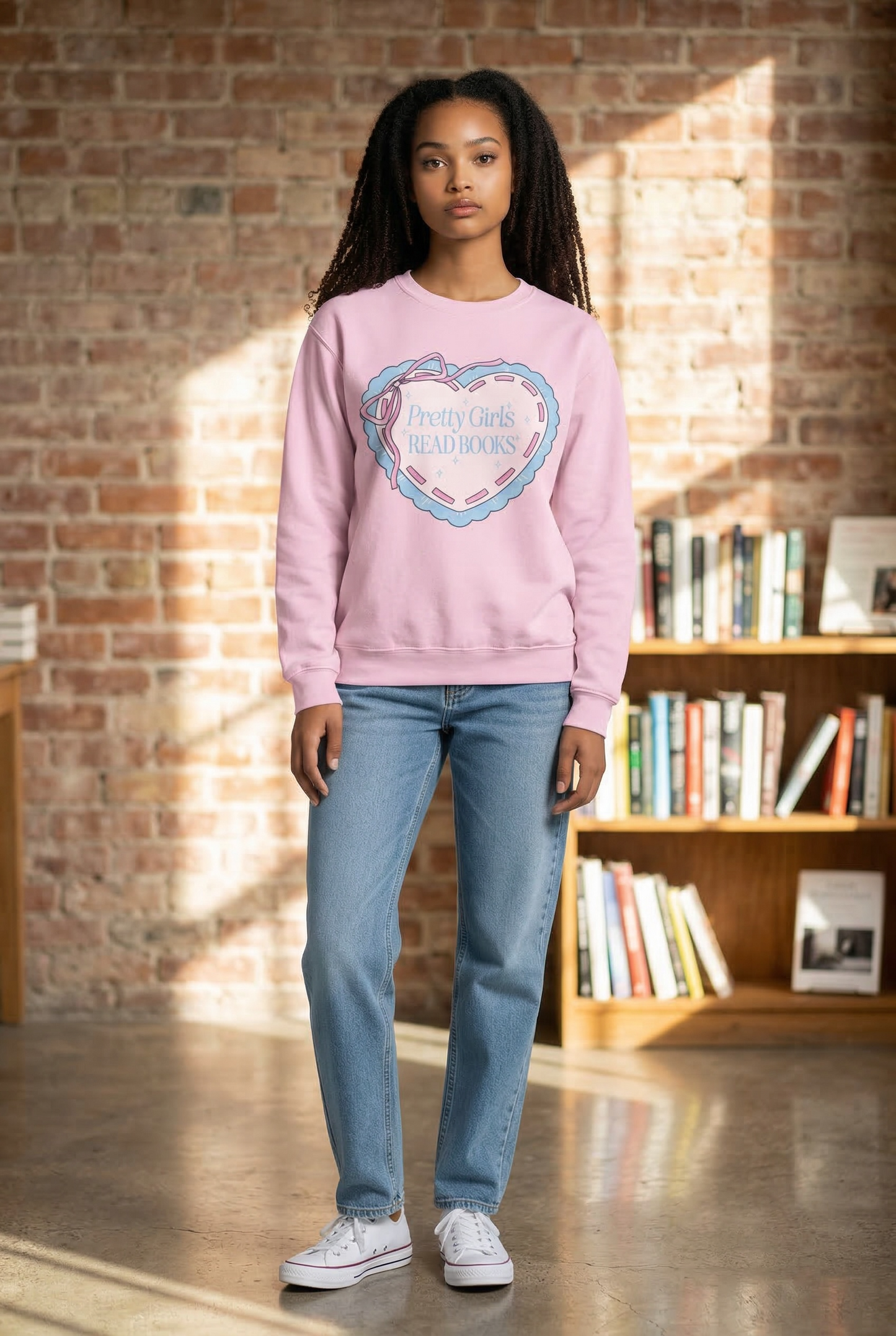 Pretty Girls ReadBooks Crewnecks