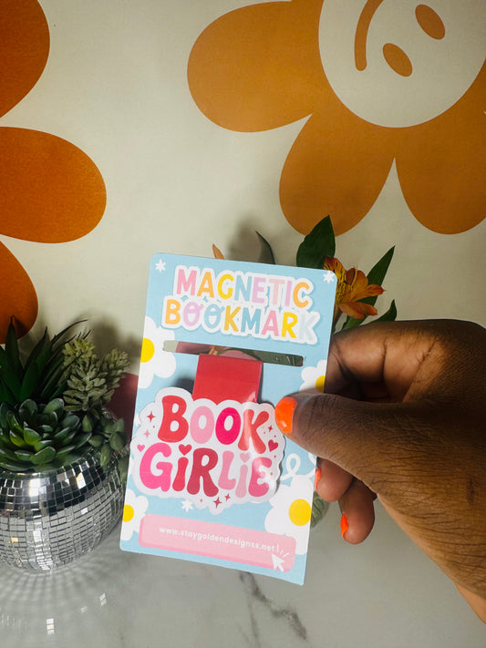 Book Girlie  Magnetic Book Mark