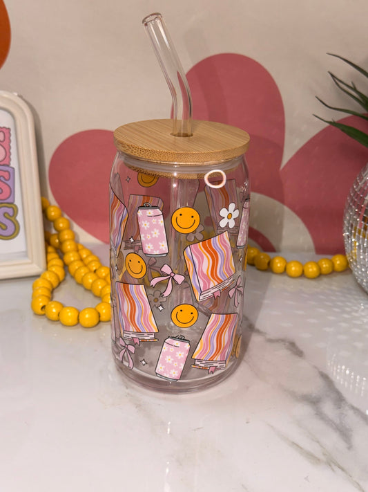 Retro Summer Bookish Cup
