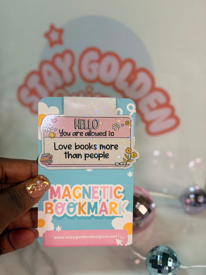 Love Books More Than People Magnetic Bookmark
