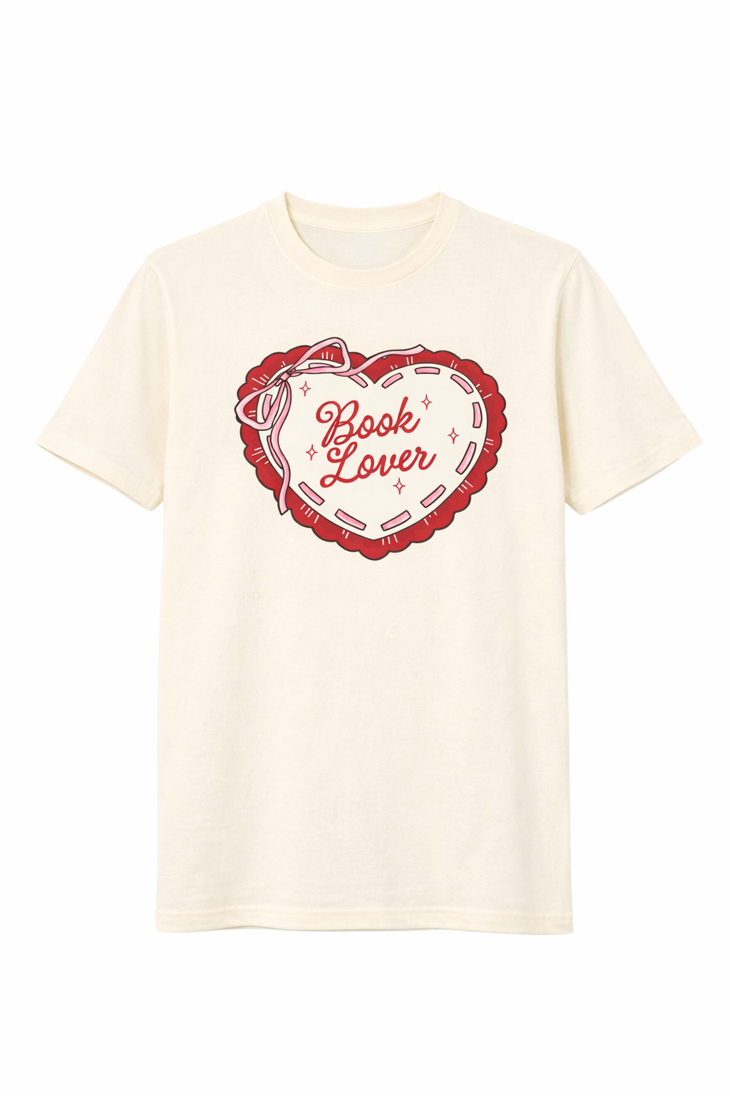 Heart Book Lover T Shirt