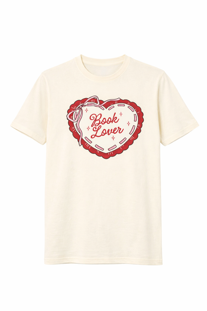 Heart Book Lover T Shirt