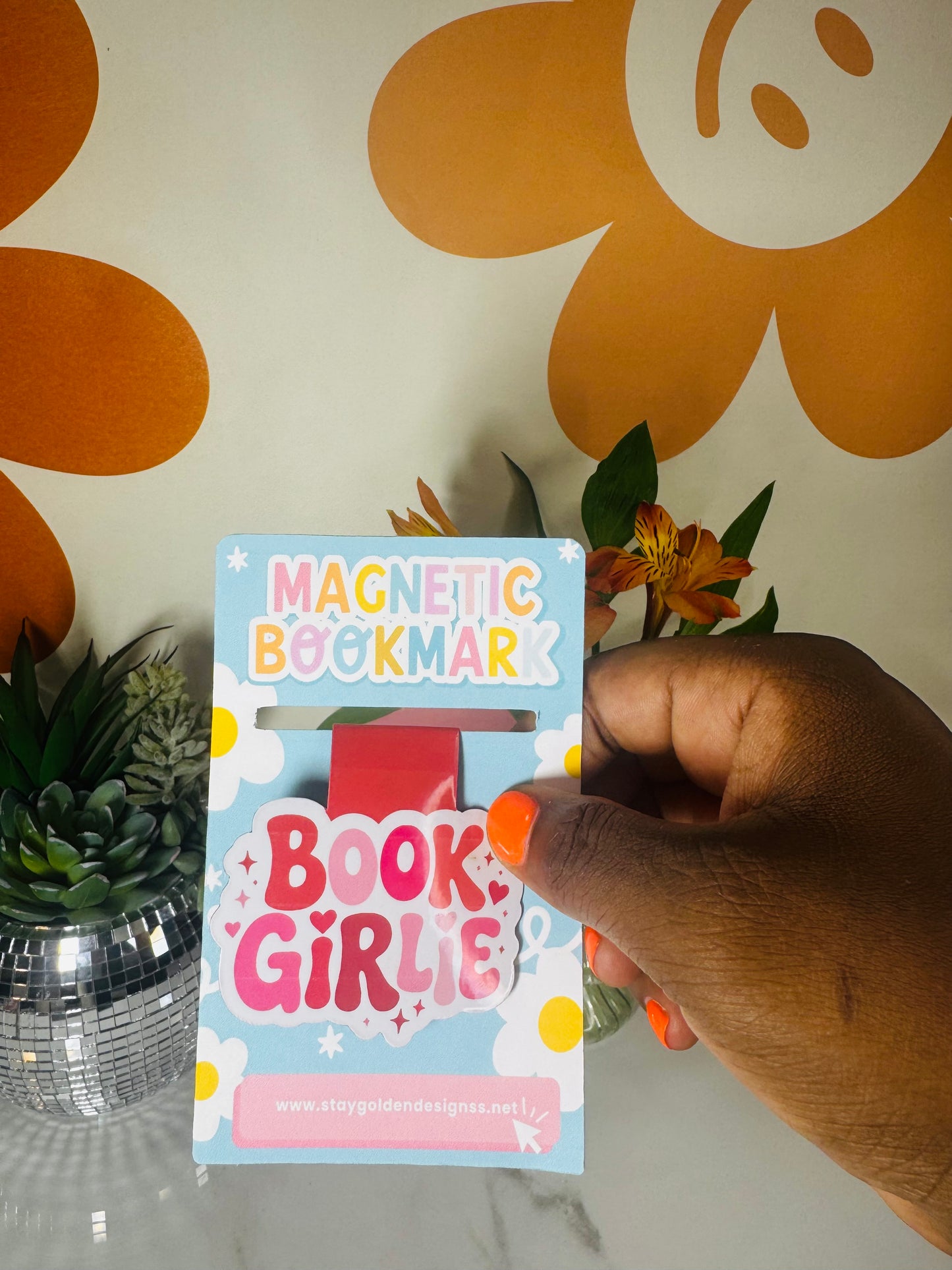 Book Girlie  Magnetic Book Mark