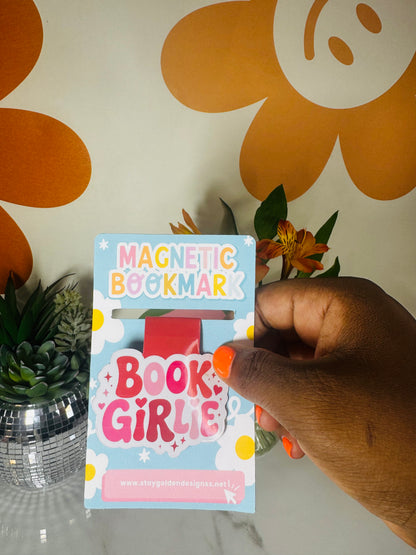 Book Girlie  Magnetic Book Mark