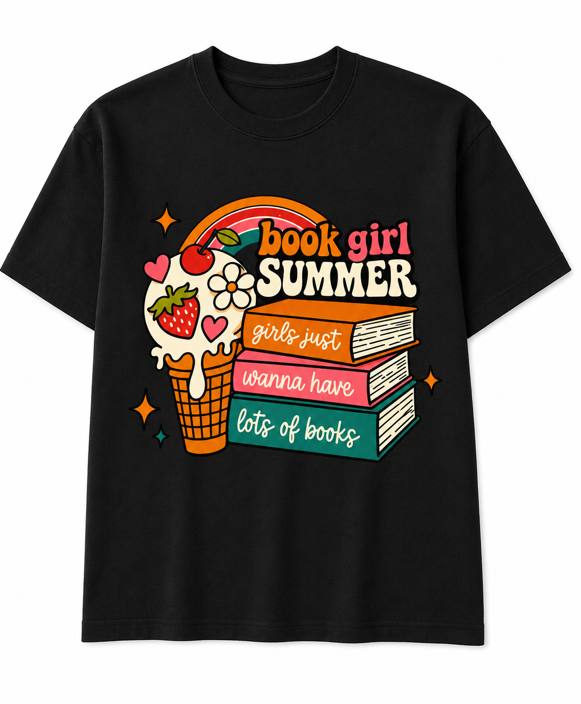 Book Girl Summer T Shirt