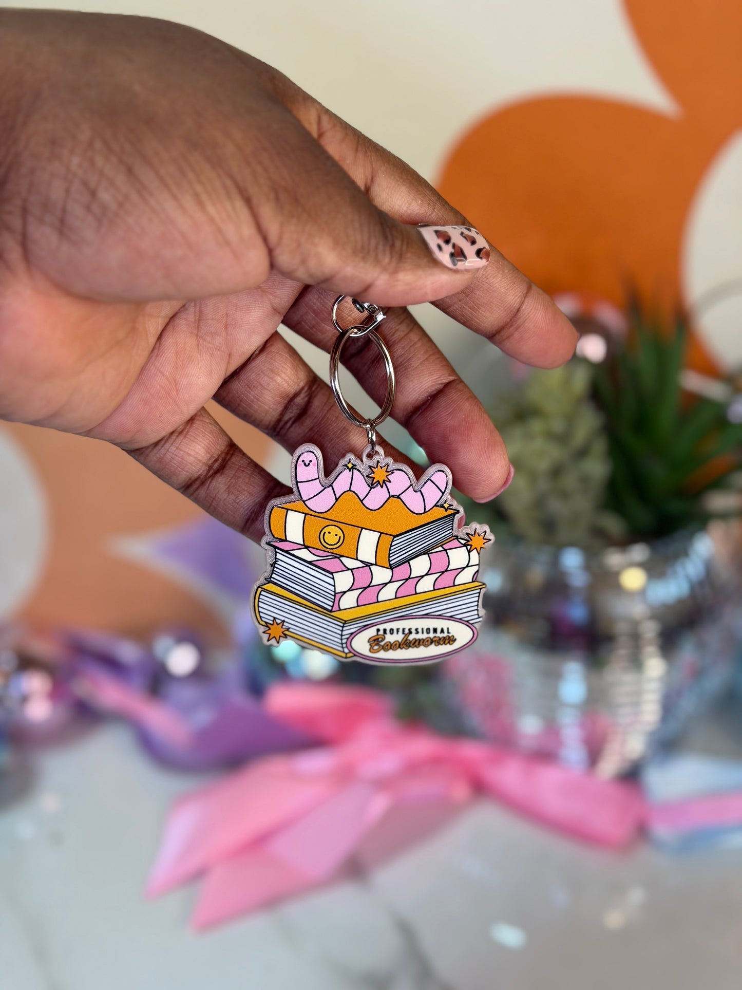 Book Work keychain