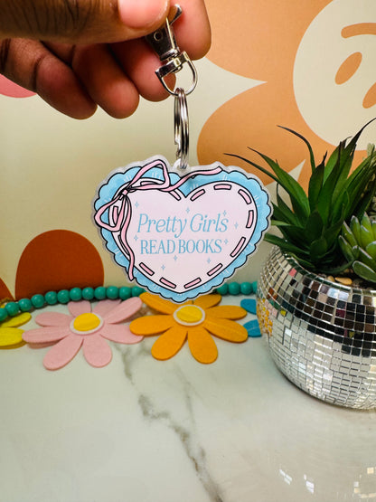 Pretty Girls Read Books KeyChain/Charm