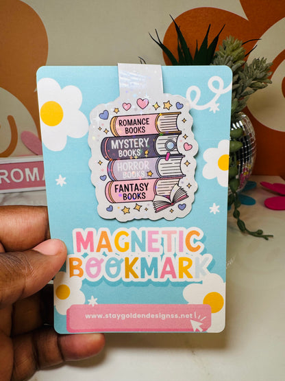 Stack of Books Magnetic Bookmark