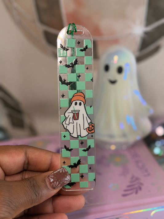 acrylic cool ghost bookmark