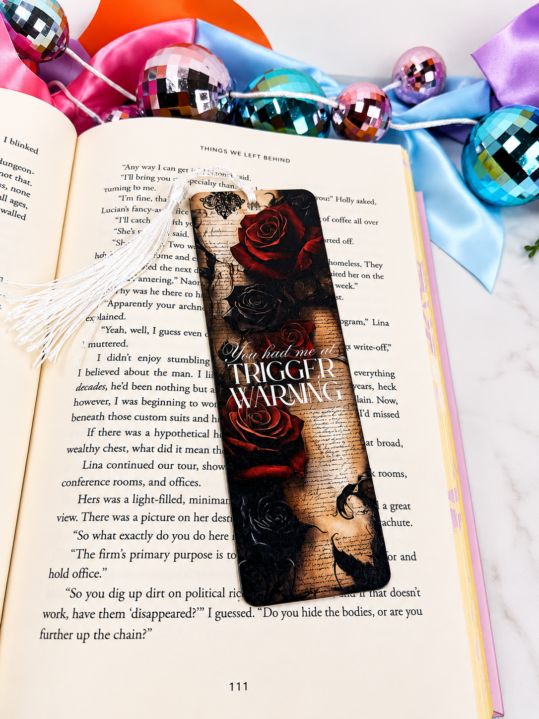 Trigger warning book mark