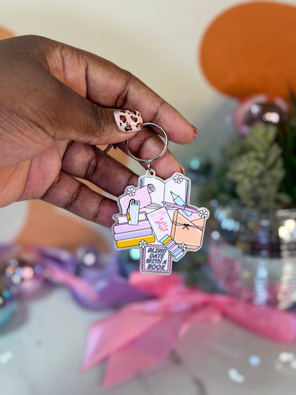 Everything bookish key chain