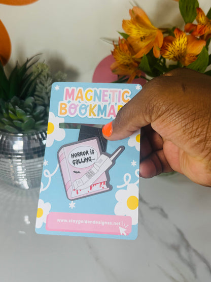 Horror is calling magnetic bookmark