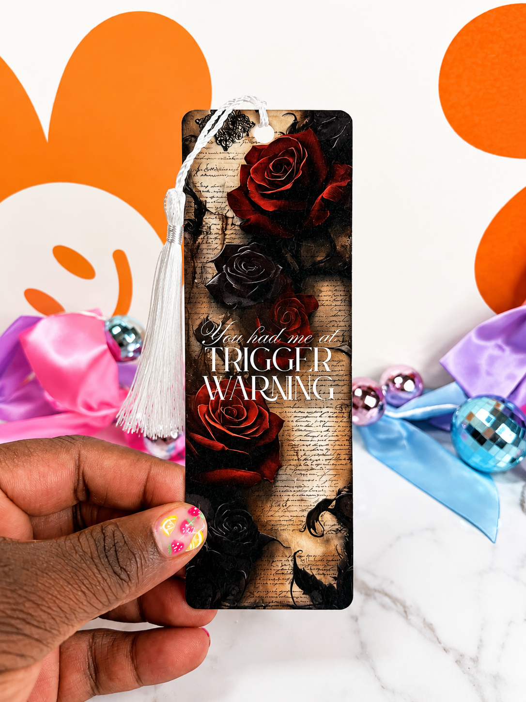 Trigger warning book mark