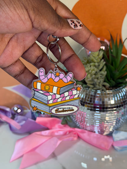 Book Work keychain