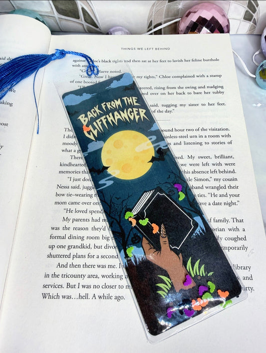 Back From The Cliffhanger Shaker Bookmark