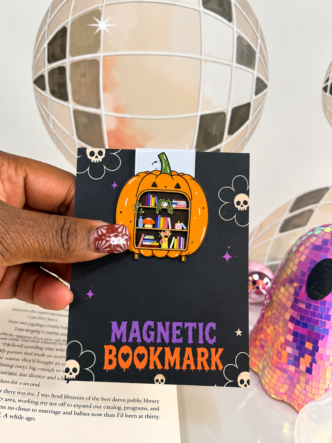 Pumpkin  bookmark magnetic
