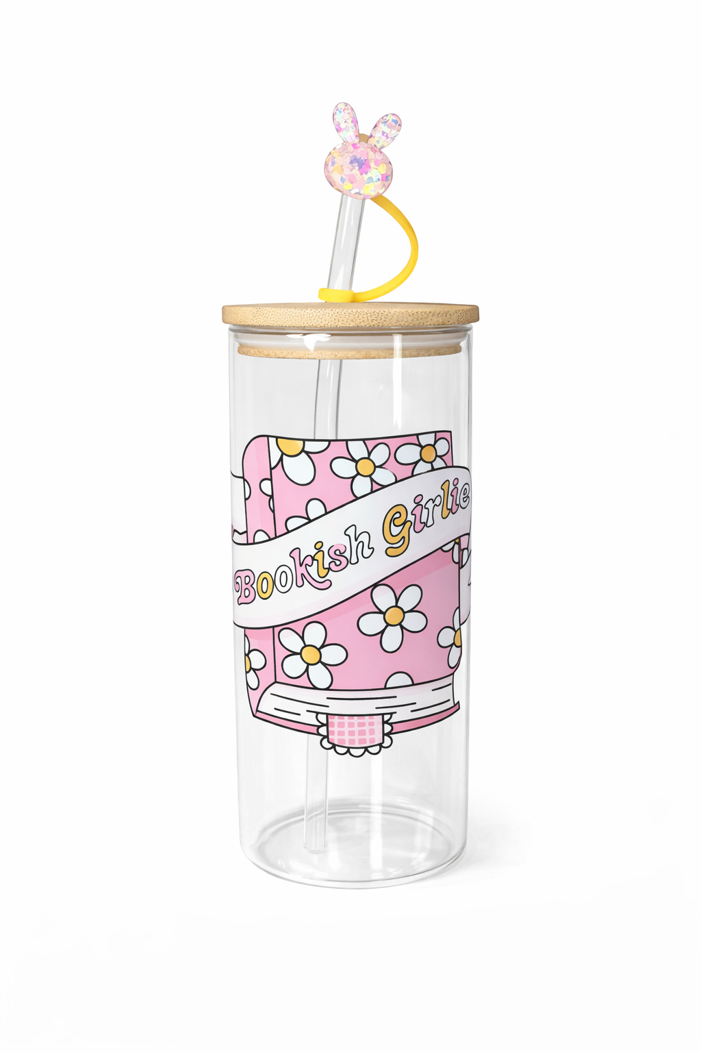 Bookish Girlie 16 Oz Glass Cup