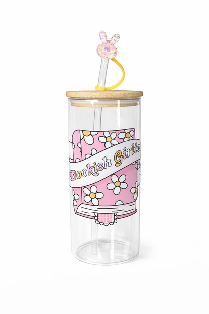 Bookish Girlie 16 Oz Glass Cup