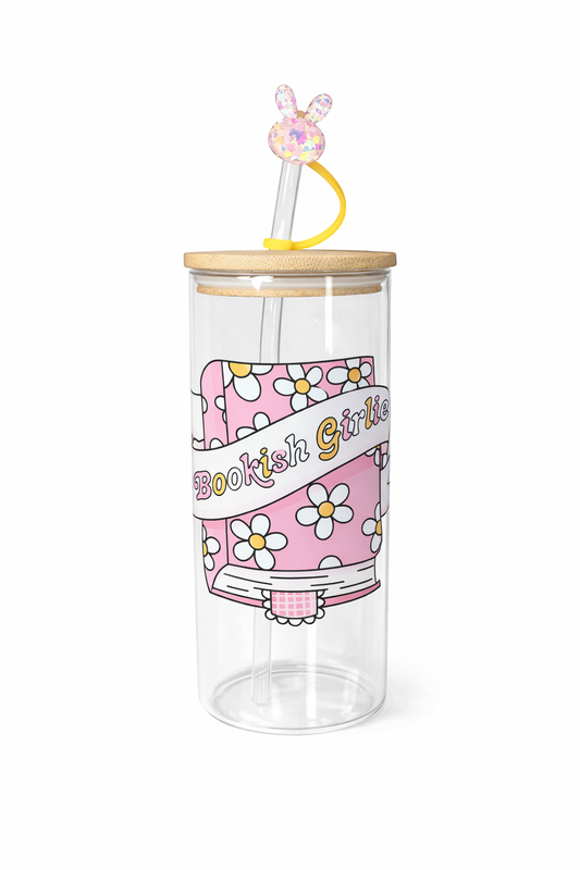 Bookish Girlie 16 Oz Glass Cup