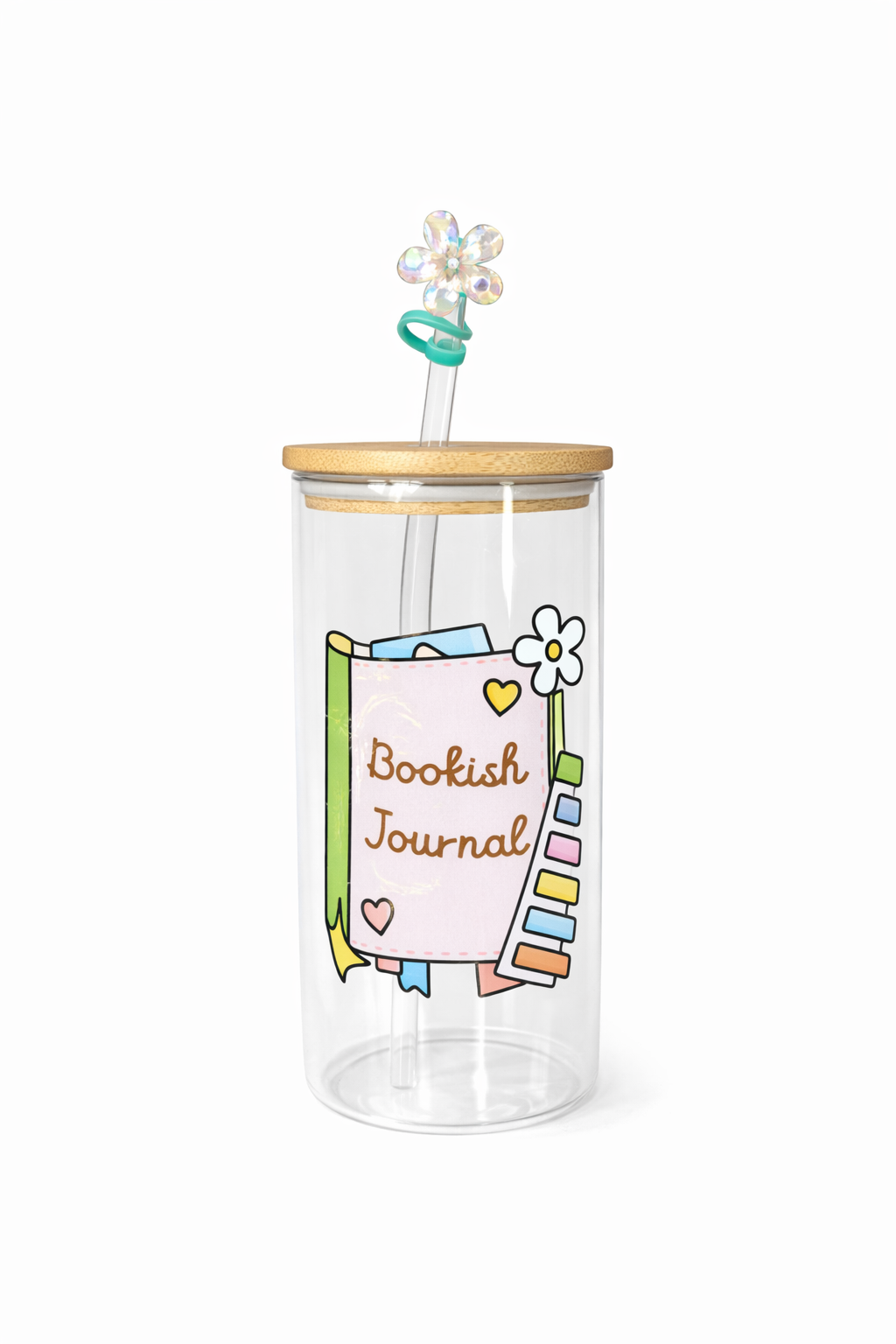 Bookish Journal 16 OZ Glass Cup