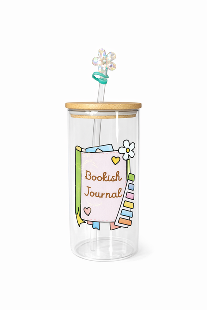 Bookish Journal 16 OZ Glass Cup