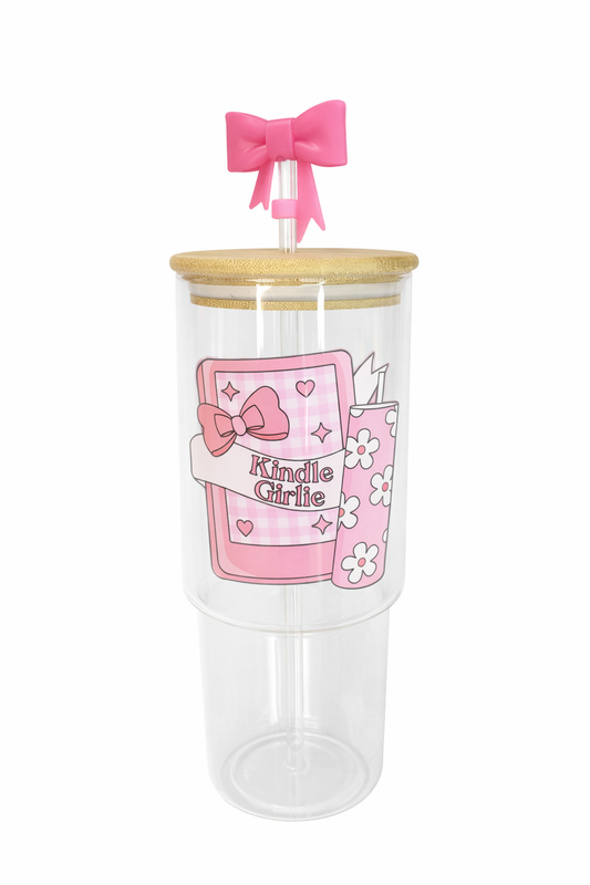 Kindle Girlie 40 O.Z Glass Tumbler