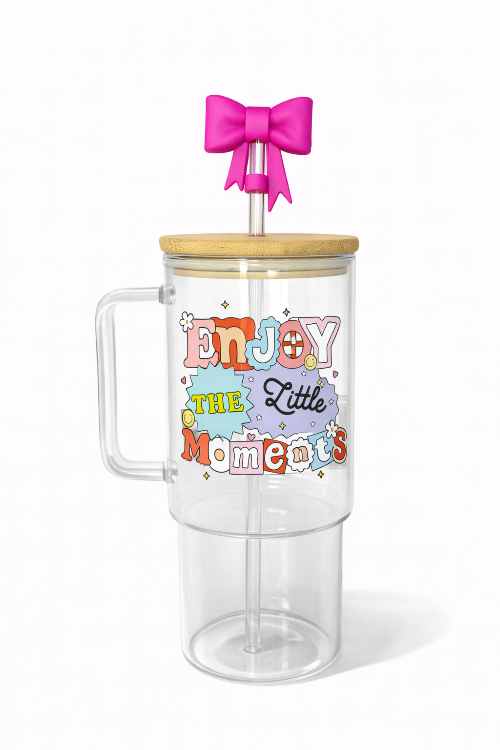 Enjoy the little moments 40 oz Glass Tumbler