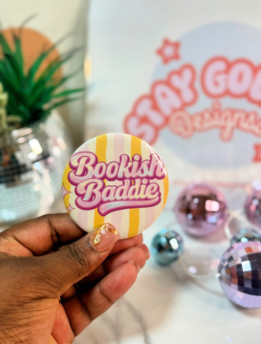 Bookish Baddie Button