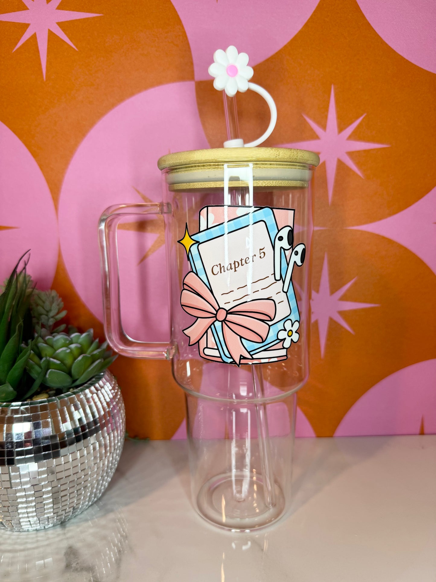 Chaper 5 Kindle 40 OZ Glass Tumbler