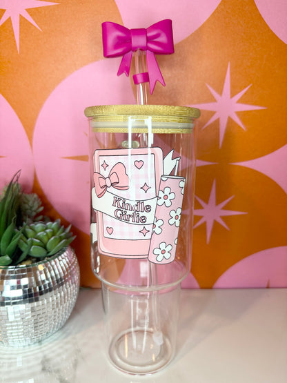 Kindle Girlie 40 O.Z Glass Tumbler