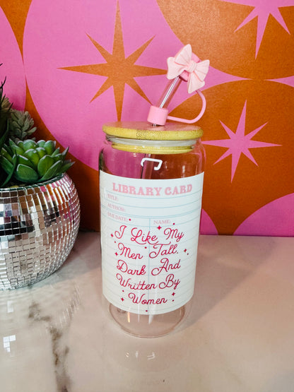 Library Card 16 O.Z Glass Cup