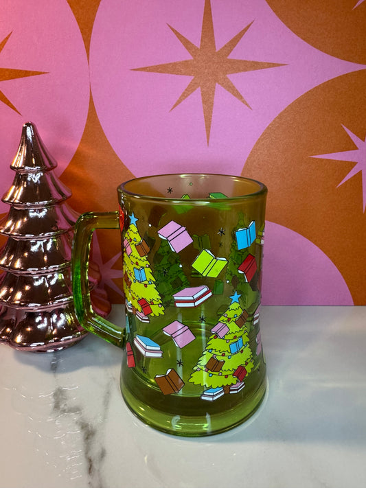 Book Christmas  glass mug