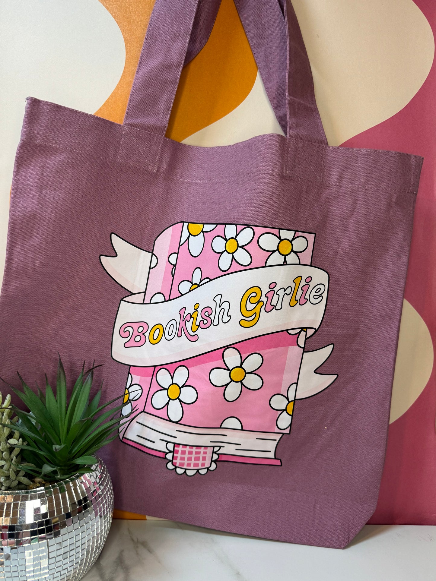 Cute Bookish Girlie Tote Bag