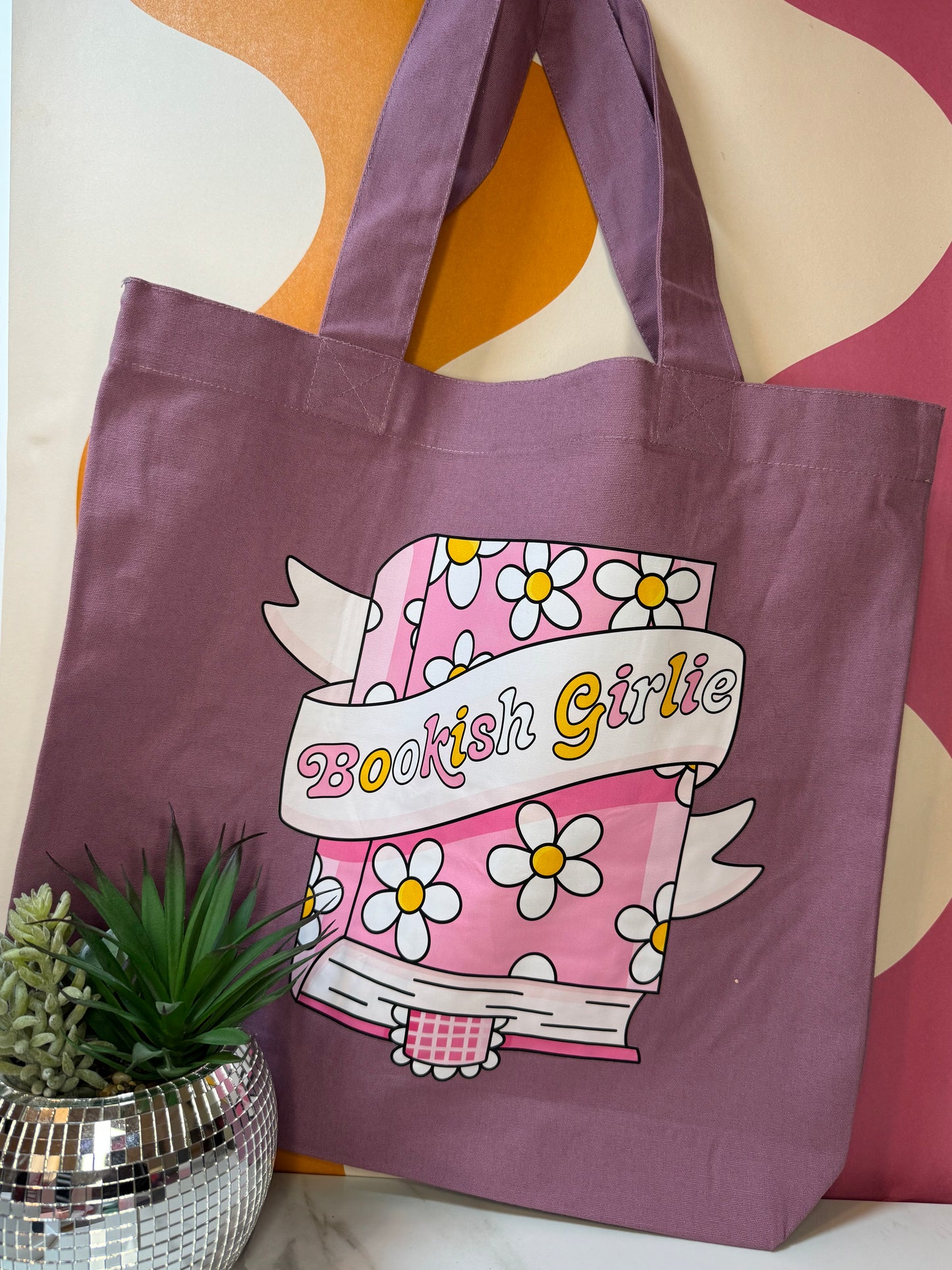 Cute Bookish Girlie Tote Bag