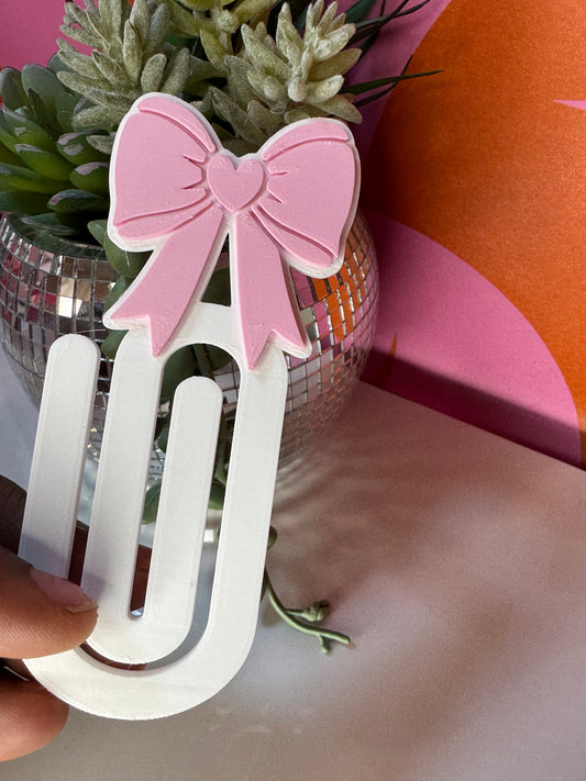 Pink Bow BookMark