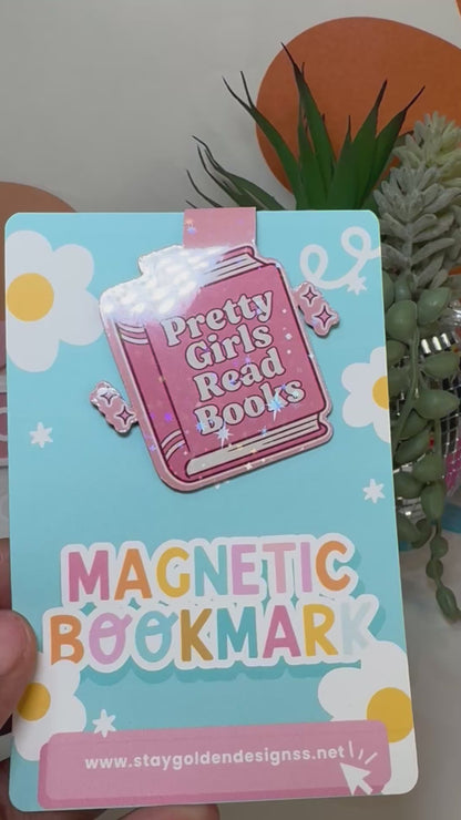 Pretty Girls Read Books magnetic bookmarks