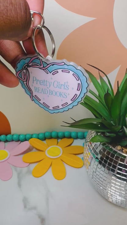 Pretty Girls Read Books KeyChain/Charm