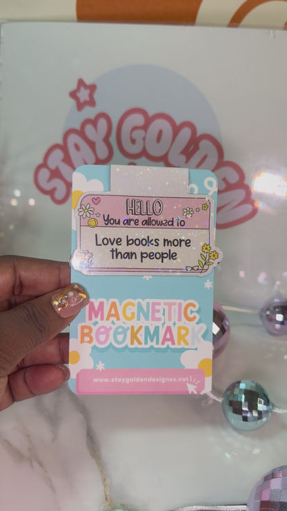 Love Books More Than People Magnetic Bookmark