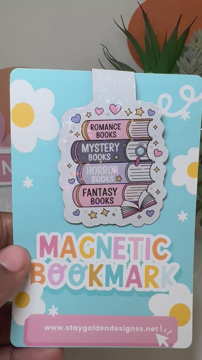 Stack of Books Magnetic Bookmark