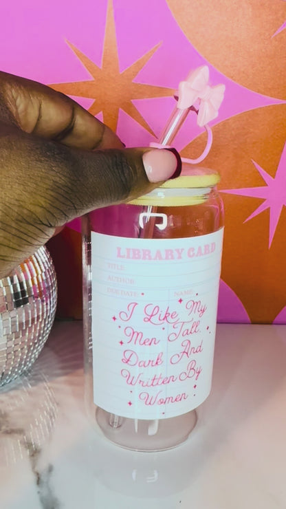 Library Card 16 O.Z Glass Cup